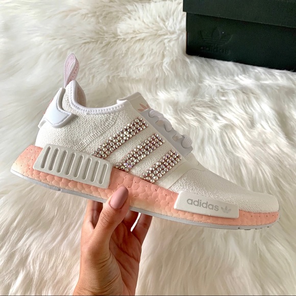 Swarovski adidas NMD White Vapour Pink - Picture 2 of 9